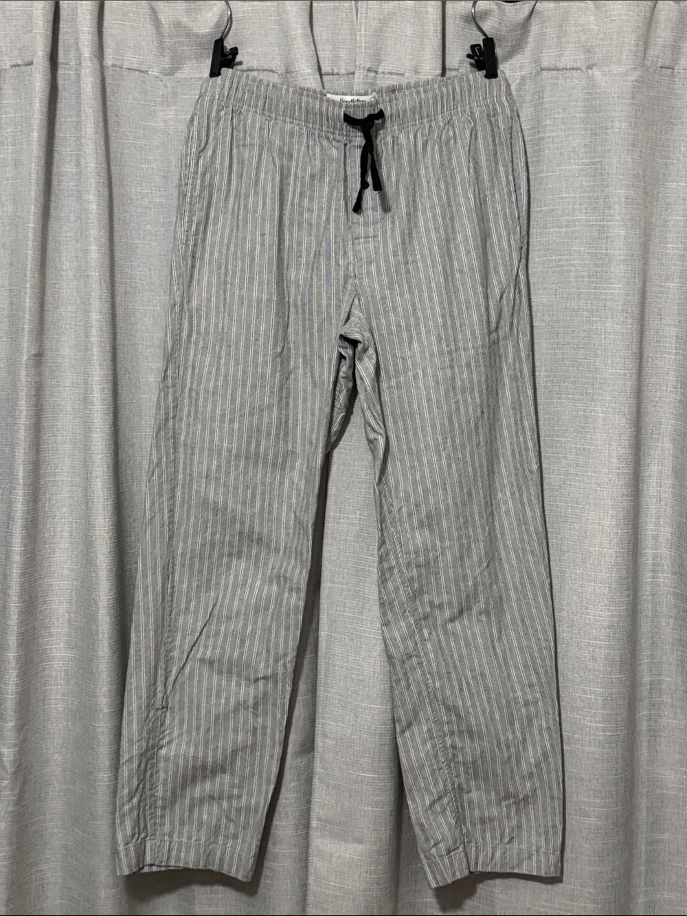 Men’s Goodfellow & Co Cotton Sleep Pants-Sz m-Black & White Striped-EUC